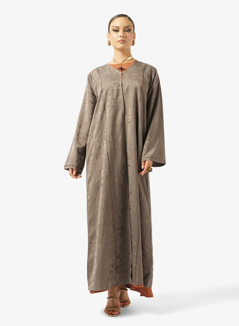 hayas closet  Embellished Abaya With Sheila for Women | Best Price UAE